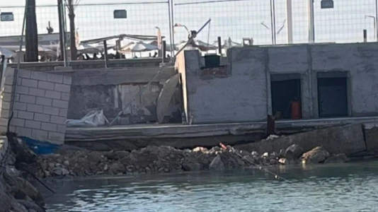 El Real Club Náutico denuncia el hundimiento de un tramo en obras de la Marina de Gandia