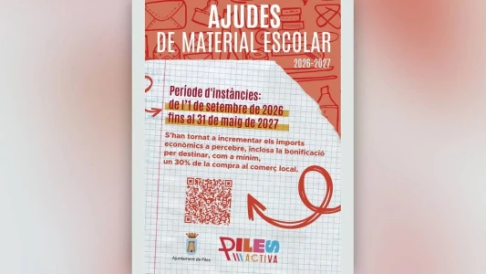 Piles aprueba las ayudas de material escolar para el curso 2026/2027