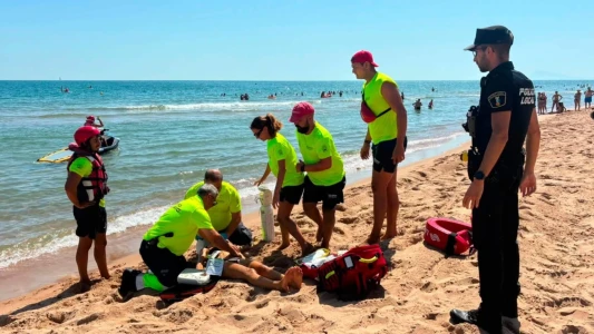 Segundo simulacro de salvamento y seguridad en la playa de Xeraco
