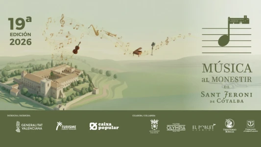 El Monasterio de Sant Jeroni de Cotalba acoge una velada de ópera y zarzuela este sábado