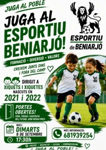 El Esportiu Beniarjó invita a los más pequeños a disfrutar del fútbol con una jornada de puertas abiertas
