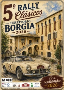 Un total de 36 vehículos históricos participarán mañana en la quinta edición del Rally Clásico Territorio Borgia de Gandia