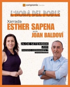 Joan Baldoví visitará Gandia para abordar la actualidad política