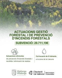 Villalonga culmina las obras de prevención de incendios forestales