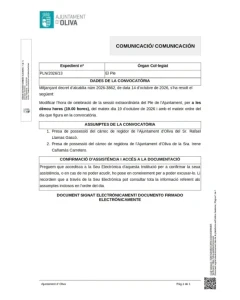 Toma de posesión de Rafael Llamas e Irene  Cañamás en Oliva