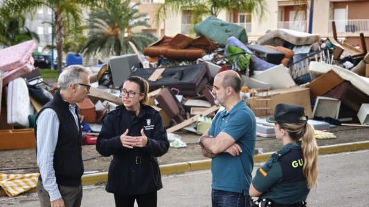 El nuevo delegado del Gobierno visita Bellreguard, Daimús y Miramar para evaluar los daños causados por la dana Adam