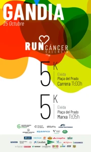 Gandia se teñirá mañana de solidaridad con una nueva edición de la RunCáncer