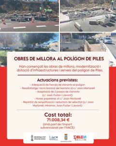 Piles inicia las obras de mejora y modernización de su polígono industrial
