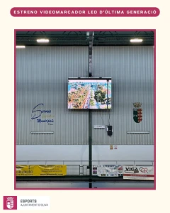 El Pabellón Municipal de Oliva estrena marcador LED de última generación