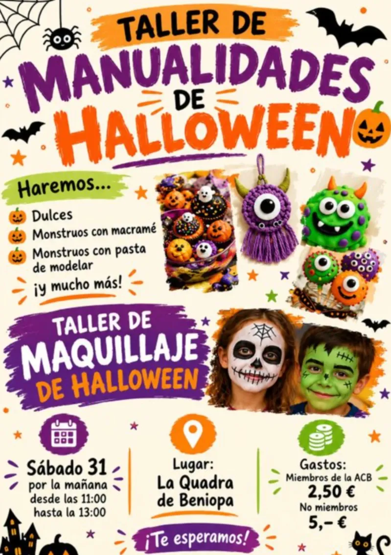 Macrame Rocks Beniopa celebra Halloween con talleres infantiles de manualidades y ...